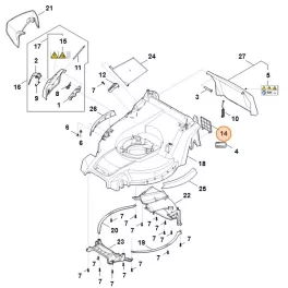   Stihl Fedél RM 443.3 T, RM 443.3 V, RM 448.3 T, RM 448.3 V Fűnyíróhoz