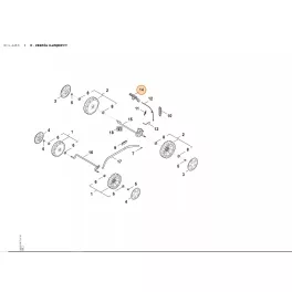   Stihl Kioldókar RM 443.3, RM 443.3 T, RM 443.3 V, RM 448.3 T, RM 448.3 V, RM 453.3 T, RM 453.3 V Fűnyíróhoz