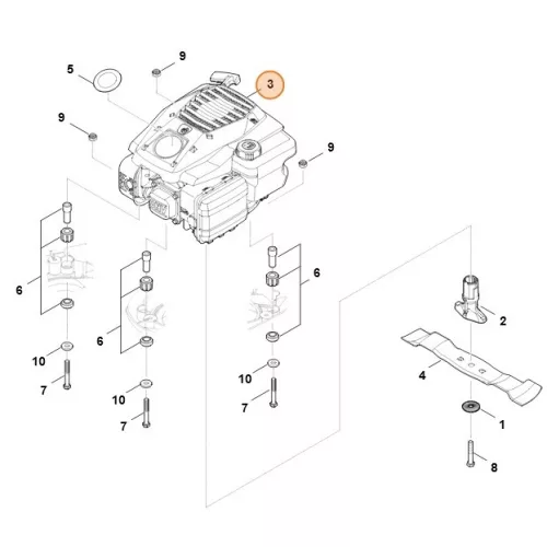 Stihl EVC 200.5 C (EVC200-0011) RM 443.3, RM 443.3 T, RM 443.3 V Fűnyíróhoz