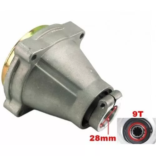 Kuplungház kuplungharanggal fűkaszákhoz – 28 mm csőcsatlakozás, 9 bordás, Ø78 mm
